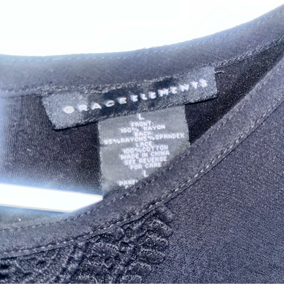 Grace elements black sleeveless top-b1081 - Picture 2 of 4